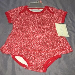 Basic Editions Red & White Dress Onesie